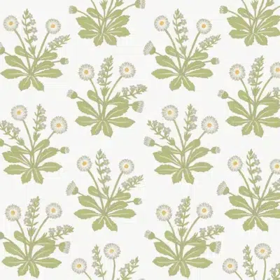 Papel pintado de estampado floral en color verde Meadow Flowers AC9155
