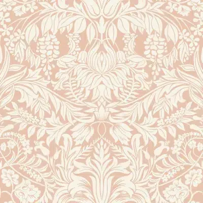 Papel pintado de damasco en color rosa Lockwood Damask AC9191