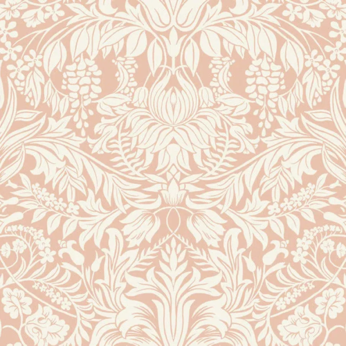 Papel pintado de damasco en color rosa Lockwood Damask AC9191