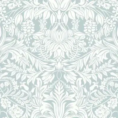 Papel pintado de damasco en color azul Lockwood Damask AC9192