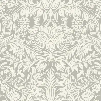 Papel pintado de damasco en color gris Lockwood Damask AC9195