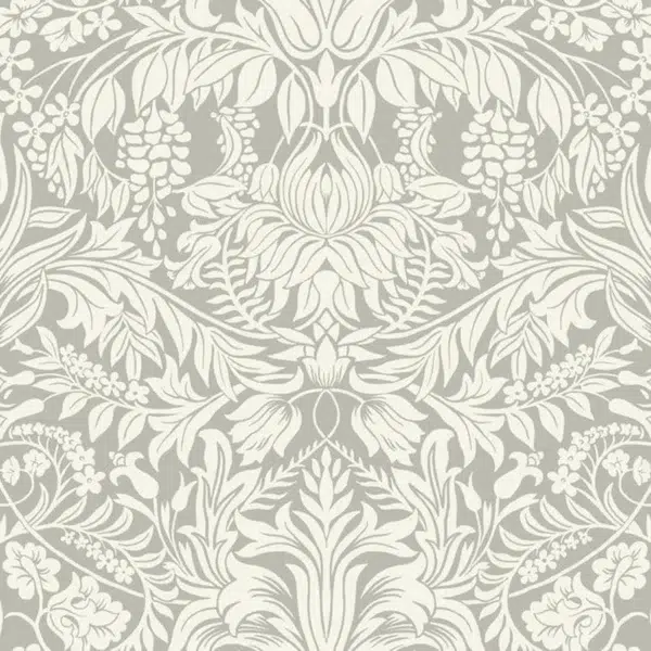 Papel pintado de damasco en color gris Lockwood Damask AC9195