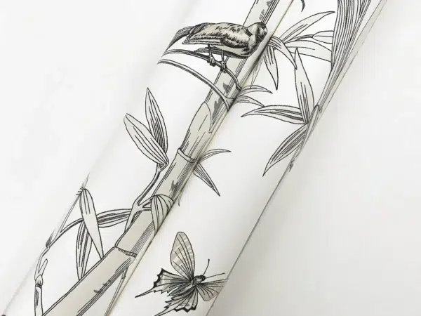Papel pintado de bamboo en color rojo Bambou Toile RF7835 - Imagen 9