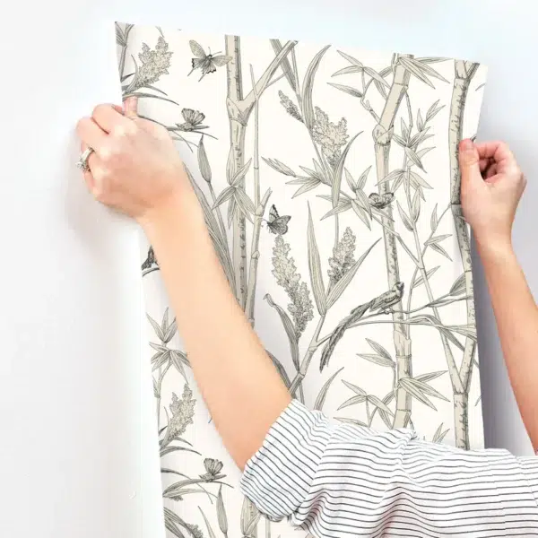 Papel pintado de bamboo en color rojo Bambou Toile RF7835 - Imagen 10