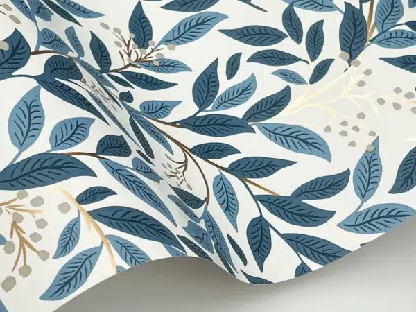 Papel pintado de hojas en color azul Willowberry RF7461 - Imagen 6