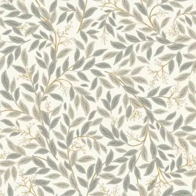 Papel pintado de hojas en color gris Willowberry RF7463