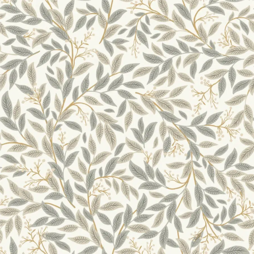 Papel pintado de hojas en color azul Willowberry RF7461 15 Papel pintado de hojas en color gris Willowberry RF7463