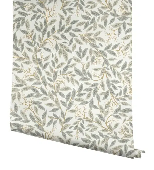Papel pintado de hojas en color azul Willowberry RF7461 - Imagen 9